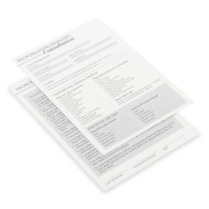 Consultation Cards - Microblading / Shading (Pack of 10)